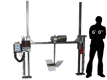 Lift Stand 9   Pneumatic Stand with FW Mixer with figure
