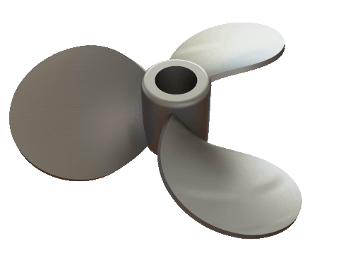 Axial Flow, general service industry standard design, diameters 3” to 13”, from casting, Np=0.34, Nq=0.5